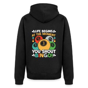 Joueur de bingo Gagnant de la loterie Bingo - Veste à capuche bio Premium Unisexe - noir - Dos - Nico (187cm)