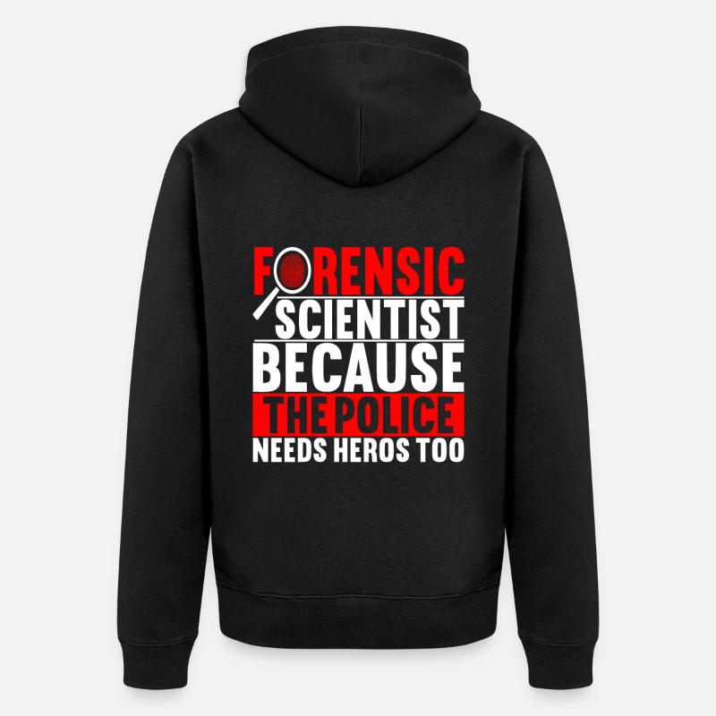 Forensik Forensiker - Unisex Premium Bio Zip Hoodie - Schwarz
