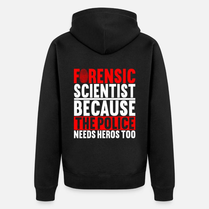 Forensik Forensiker - Unisex Premium Bio Zip Hoodie - Schwarz