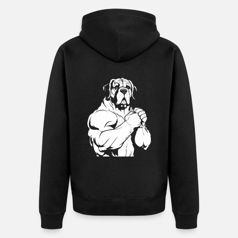 Bernhardiner - Unisex Premium Bio Zip Hoodie - Schwarz