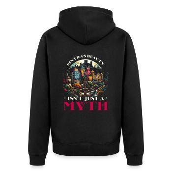 Sintra Portugal Voyage Vacances Pays Portugais - Veste à capuche bio Premium Unisexe - noir - Dos - Nico (187cm)