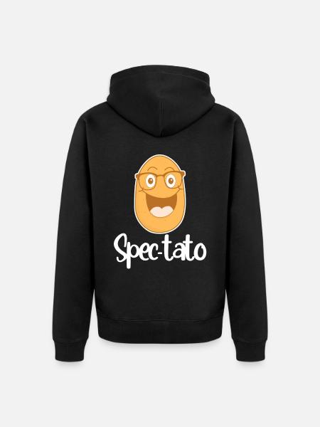 Potato Glasses Spectacles Opticals - Unisex Premium Organic Zip Hoodie - black