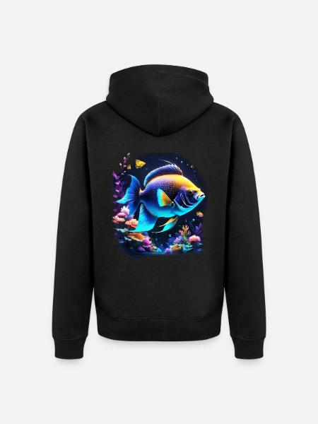 Angelfish - Veste à capuche bio Premium Unisexe - noir