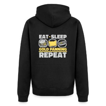 Manger Dormir Or Panoramique Répéter Prospection Mineur - Veste à capuche bio Premium Unisexe - noir - Dos - Nico (187cm)