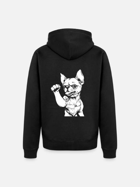 Chihuahua J’aime maman - Veste à capuche bio Premium Unisexe - noir