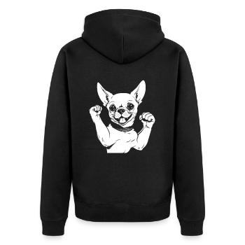 Chihuahua - Veste à capuche bio Premium Unisexe - noir - Dos - Nico (187cm)