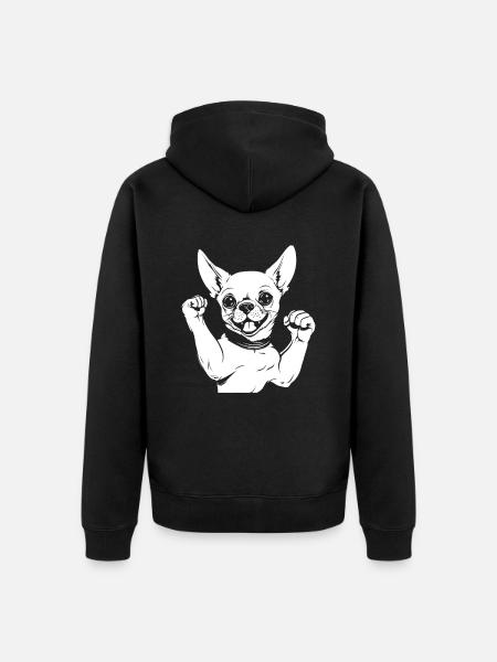 Chihuahua - Unisex Premium Organic Zip Hoodie - black