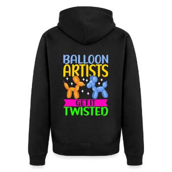 Balloon Animal Balloon Twisting - Unisex Premium Organic Zip Hoodie - black - Back - Nico (187cm)