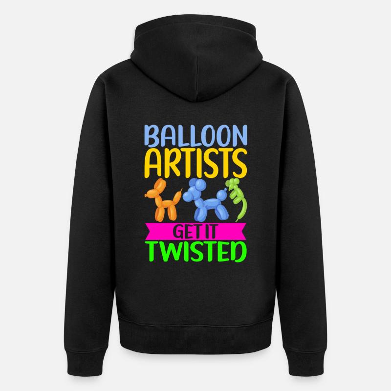 Ballon Animal Ballon Twisting - Veste à capuche bio Premium Unisexe - noir