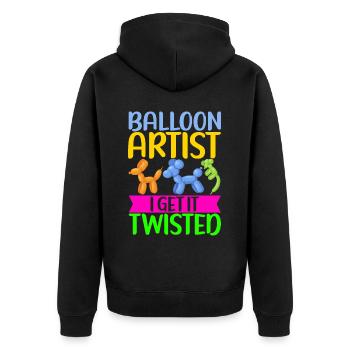 Balloon Animal Balloon Twisting - Unisex Premium Organic Zip Hoodie - black - Back - Nico (187cm)