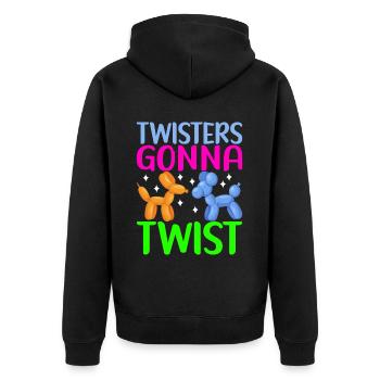Balloon Animal Balloon Twisting - Unisex Premium Organic Zip Hoodie - black - Back - Nico (187cm)