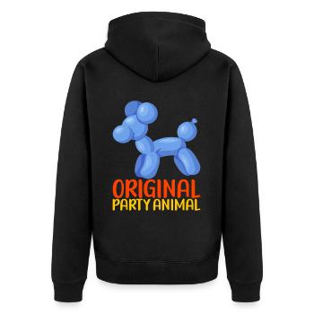 Balloon Animal Balloon Twisting - Unisex Premium Organic Zip Hoodie - black - Back - Nico (187cm)
