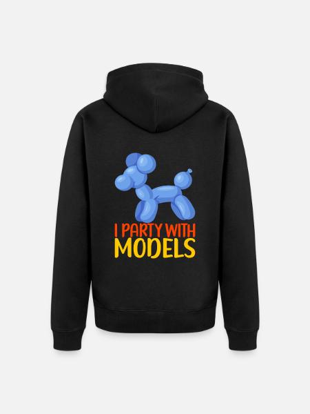 Balloon Animal Balloon Twisting - Unisex Premium Organic Zip Hoodie - black
