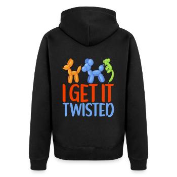 Balloon Animal Balloon Twisting - Unisex Premium Organic Zip Hoodie - black - Back - Nico (187cm)