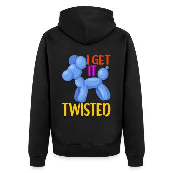 Balloon Animal Balloon Twisting - Unisex Premium Organic Zip Hoodie - black - Back - Nico (187cm)