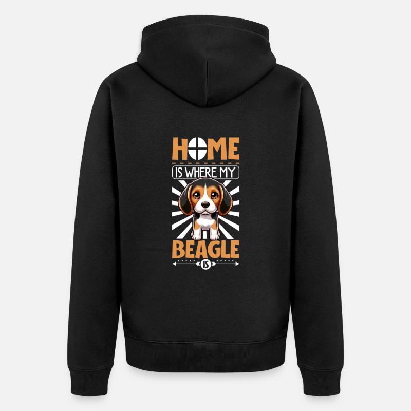 Accueil - Beagle - Veste à capuche bio Premium Unisexe - noir
