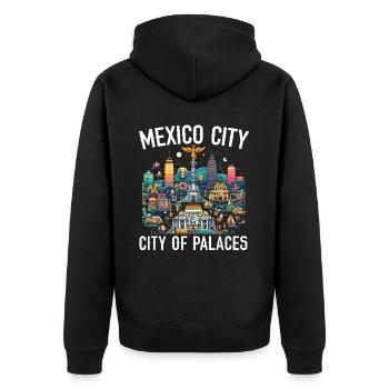 Mexiko-Stadt Mexiko Urlaub Mexiko Reisen Mexiko - Unisex Premium Bio Zip Hoodie - Schwarz - Hinten - Nico (187cm)