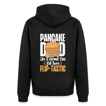 Amateur de crêpes Enfants Papa Crêpe Papa - Veste à capuche bio Premium Unisexe - noir - Dos - Nico (187cm)