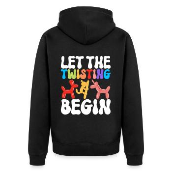 Balloon Animal Balloon Twisting - Unisex Premium Organic Zip Hoodie - black - Back - Nico (187cm)