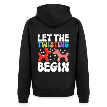 Balloon Animal Balloon Twisting - Unisex Premium Organic Zip Hoodie - black - Back - Nico (187cm)
