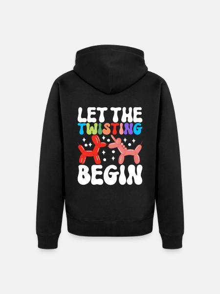 Balloon Animal Balloon Twisting - Unisex Premium Organic Zip Hoodie - black