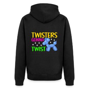 Balloon Animal Balloon Twisting - Unisex Premium Organic Zip Hoodie - black - Back - Nico (187cm)