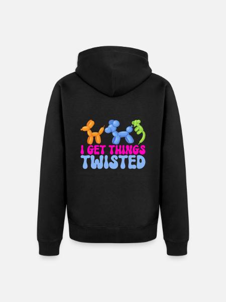Balloon Animal Balloon Twisting - Unisex Premium Organic Zip Hoodie - black