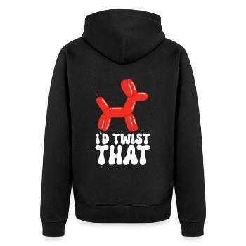 Balloon Animal Balloon Twisting - Unisex Premium Organic Zip Hoodie - black - Back - Nico (187cm)