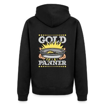 Orpaillage Prospection Placer Exploitation minière Or - Veste à capuche bio Premium Unisexe - noir - Dos - Nico (187cm)