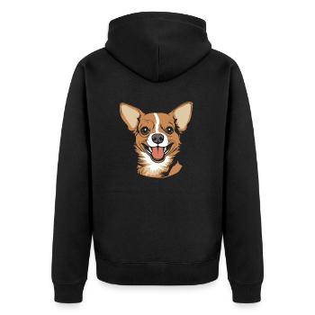 Chihuahua - Veste à capuche bio Premium Unisexe - noir - Dos - Nico (187cm)