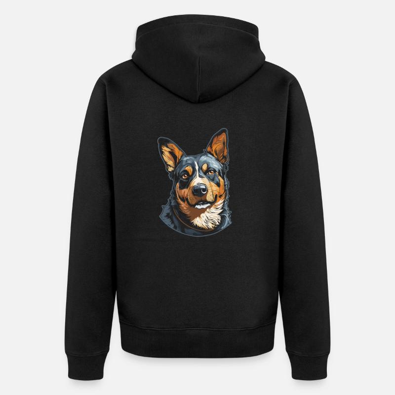 Bouvier australien - Veste à capuche bio Premium Unisexe - noir