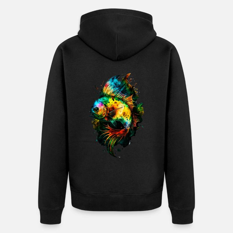 Angelfish - Veste à capuche bio Premium Unisexe - noir