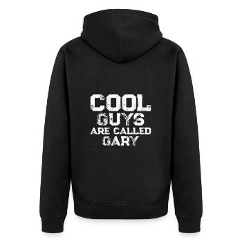 Les gars cool s’appellent Gary - Veste à capuche bio Premium Unisexe - noir - Dos - Nico (187cm)