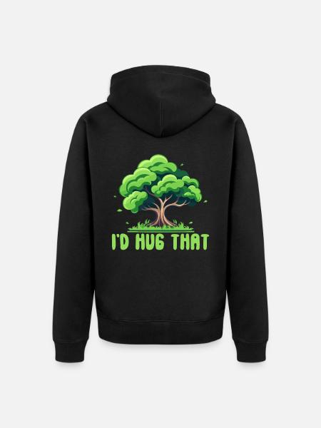 Baumschützer und Umweltschützer - Unisex Premium Bio Zip Hoodie - Schwarz