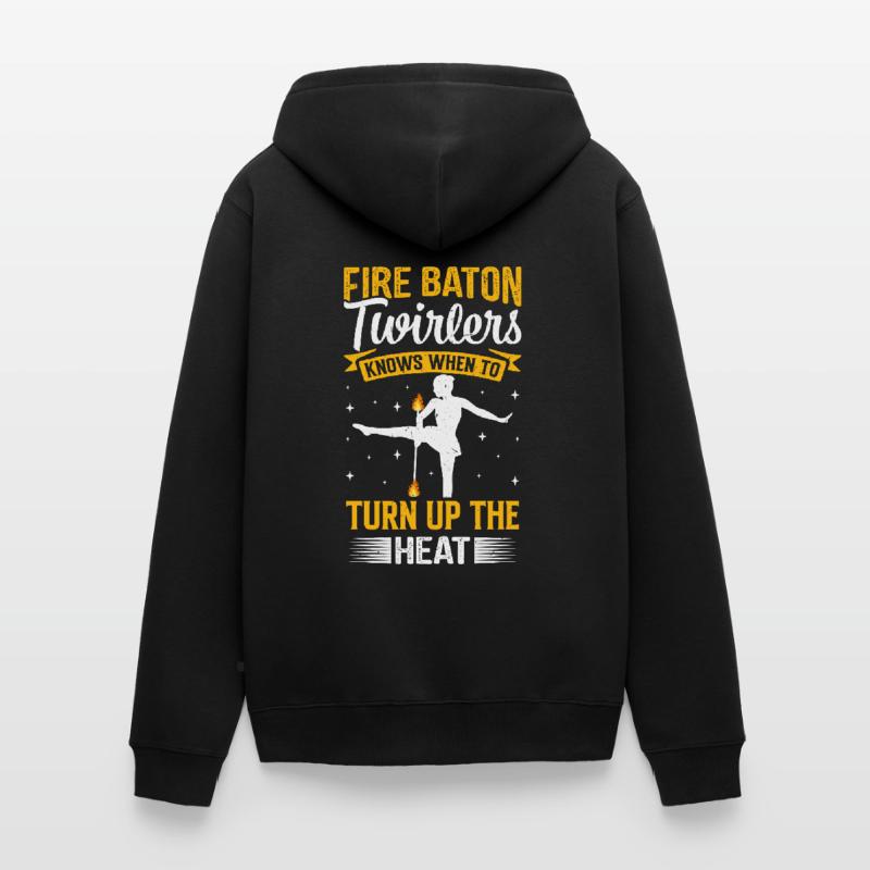 Fire Baton Fire Dance Fire Dancer Fire Dancer Unisex Premium Organic Zip Hoodie