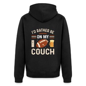 Je préfère être sur mon Couch Chiller Couch Potato - Veste à capuche bio Premium Unisexe - noir - Dos - Nico (187cm)
