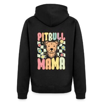 Groovy Pitbull Maman Amoureuse des chiens - Veste à capuche bio Premium Unisexe - noir - Dos - Nico (187cm)