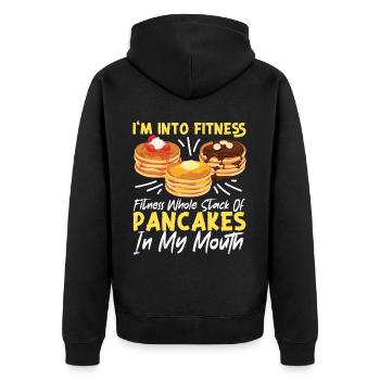 Les enfants amateurs de crêpes que j’aime - Veste à capuche bio Premium Unisexe - noir - Dos - Nico (187cm)