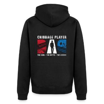 Joueur de cribbage papa l’idole le jeu de cartes mythe - Veste à capuche bio Premium Unisexe - noir - Dos - Nico (187cm)