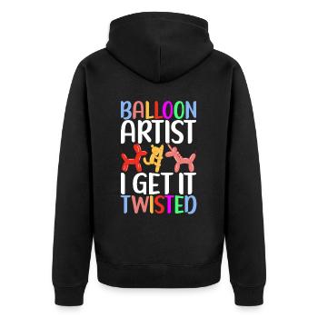 Balloon Animal Balloon Twisting - Unisex Premium Organic Zip Hoodie - black - Back - Nico (187cm)