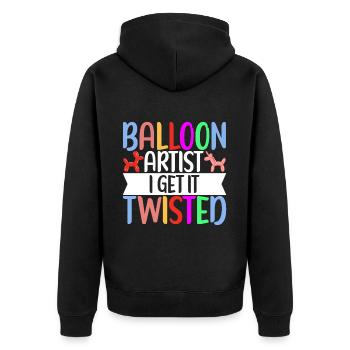 Balloon Animal Balloon Twisting - Unisex Premium Organic Zip Hoodie - black - Back - Nico (187cm)