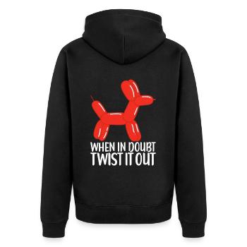 Balloon Animal Balloon Twisting - Unisex Premium Organic Zip Hoodie - black - Back - Nico (187cm)