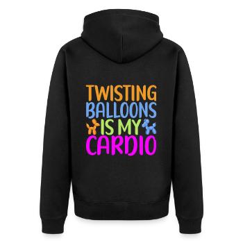 Balloon Animal Balloon Twisting - Unisex Premium Organic Zip Hoodie - black - Back - Nico (187cm)