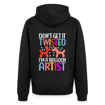 Balloon Animal Balloon Twisting - Unisex Premium Organic Zip Hoodie - black - Back - Nico (187cm)