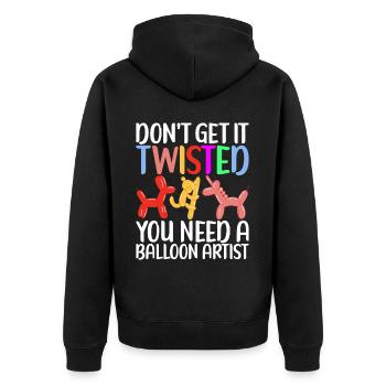 Balloon Animal Balloon Twisting - Unisex Premium Organic Zip Hoodie - black - Back - Nico (187cm)