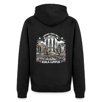 Kuala Lumpur Malaisie Voyage Vacances Malaisien - Veste à capuche bio Premium Unisexe - noir - Dos - Nico (187cm)