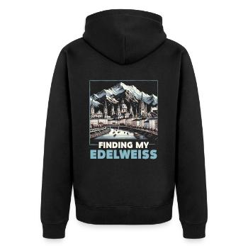 Salzburg Österreich Reisen Urlaubsland Österreich - Unisex Premium Bio Zip Hoodie - Schwarz - Hinten - Nico (187cm)