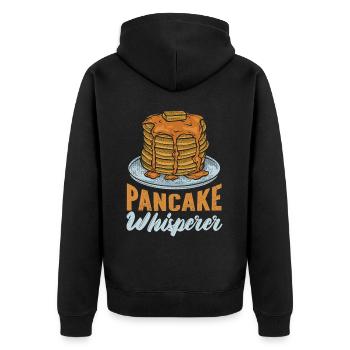 Pancake Lover Kids Pancake - Unisex Premium Organic Zip Hoodie - black - Back - Nico (187cm)