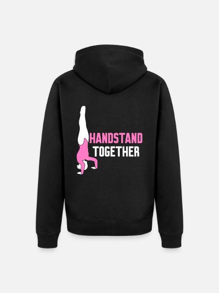Gymnast Handstand Handstands - Unisex Premium Organic Zip Hoodie - black