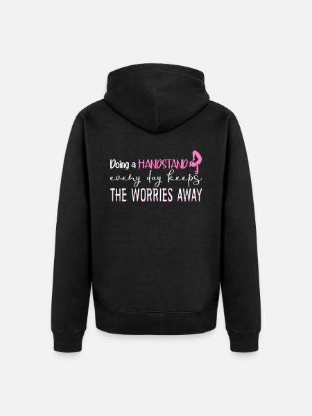 Handstands Handstand Gymnast - Unisex Premium Bio Zip Hoodie - Schwarz